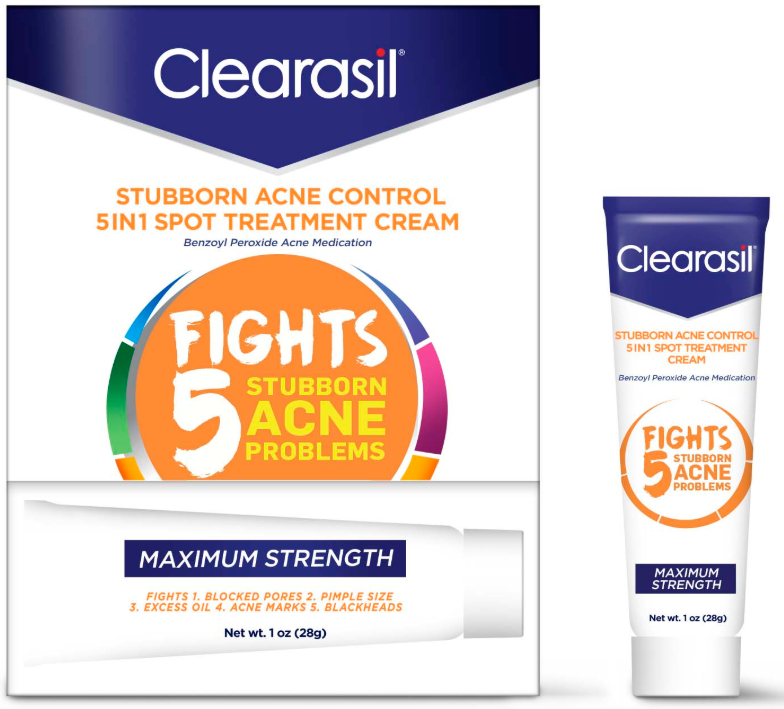 CLEARASIL Stubborn Acne Control 5 in 1 Spot Treatment Cream